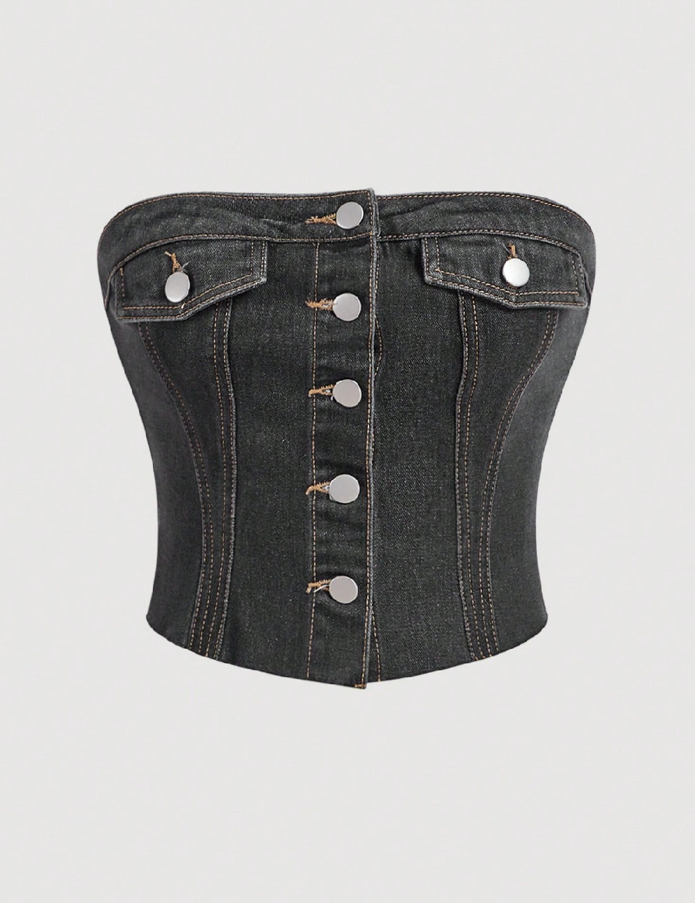 Top SHEIN, gri inchis