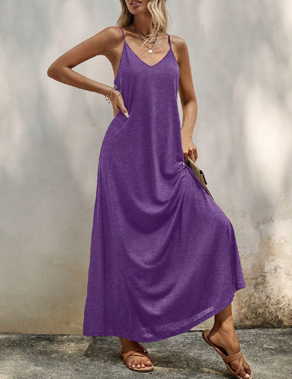 Rochie lunga Emery Rose, mov