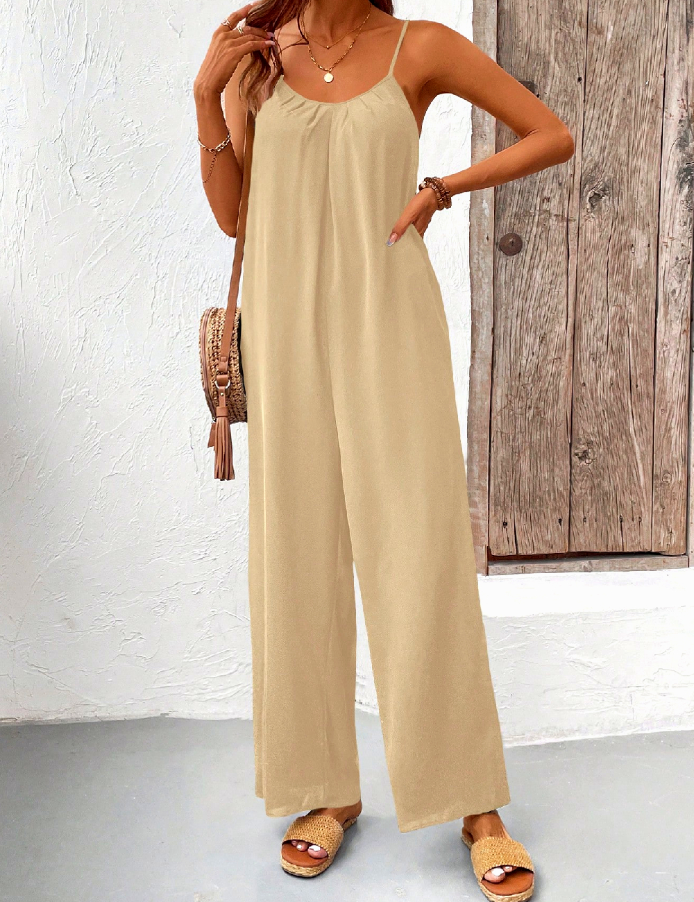 Salopeta SHEIN, crem