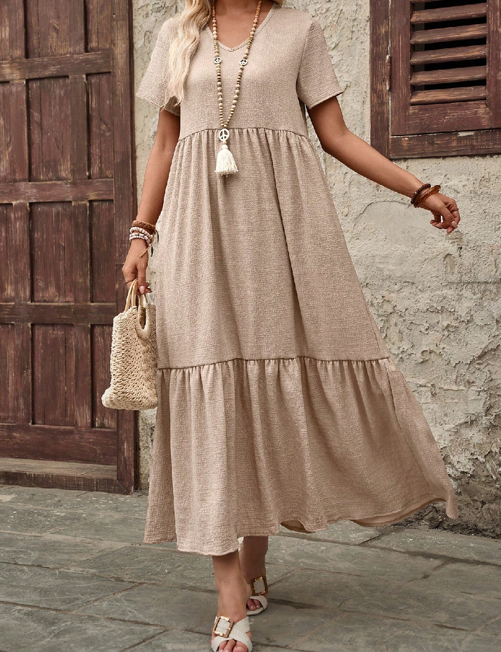 Rochie lunga SHEIN, maro