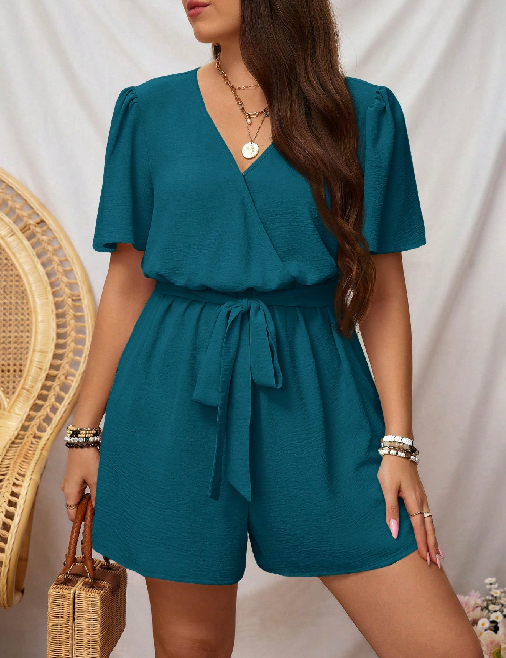 Salopeta SHEIN CURVE, albastru