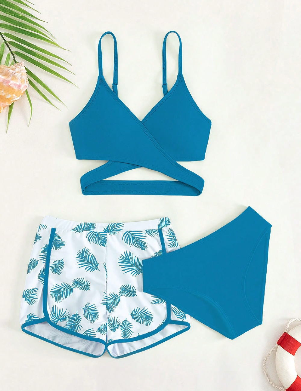 Costum de baie Shein Kids, albastru