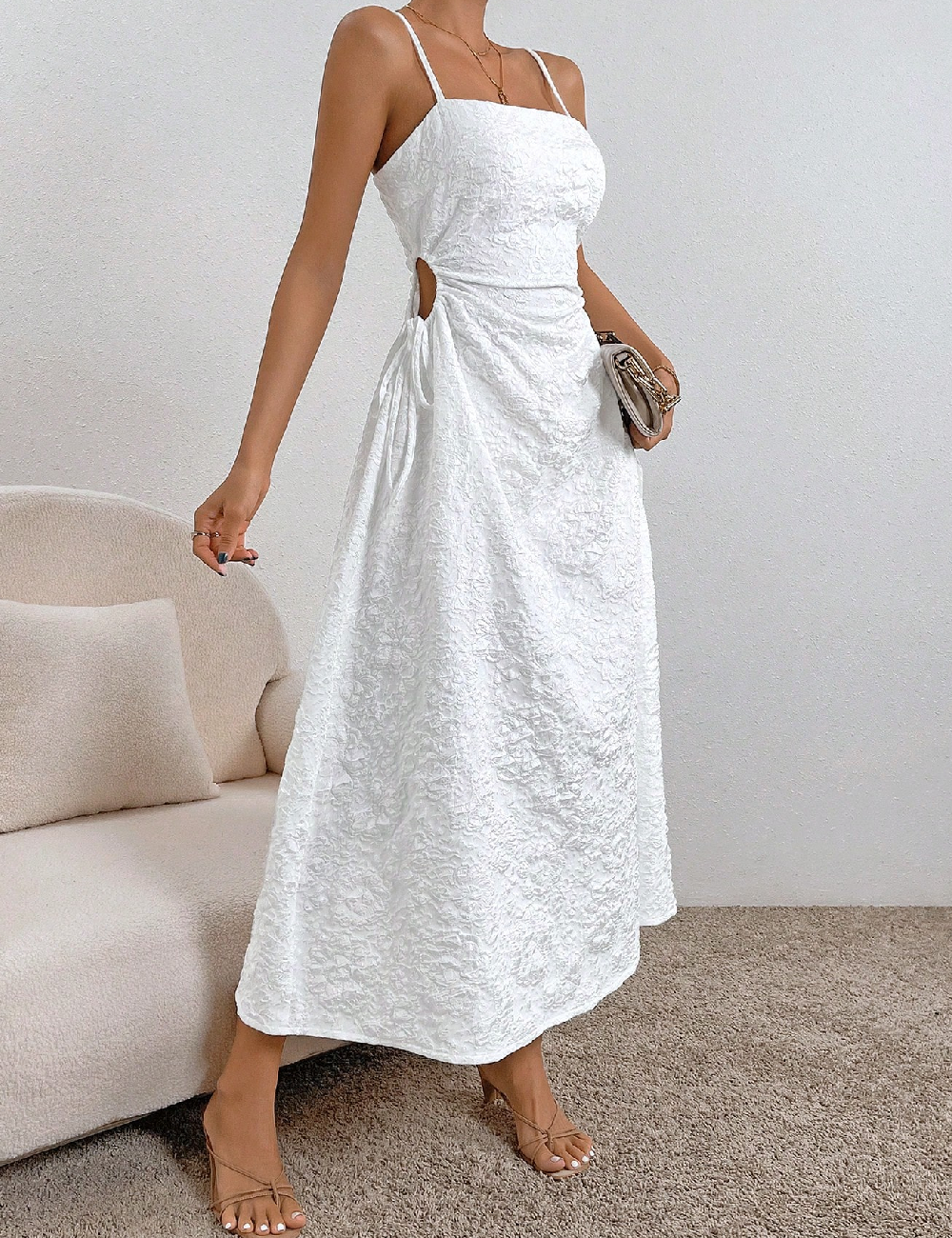 Rochie lunga SHEIN, alb