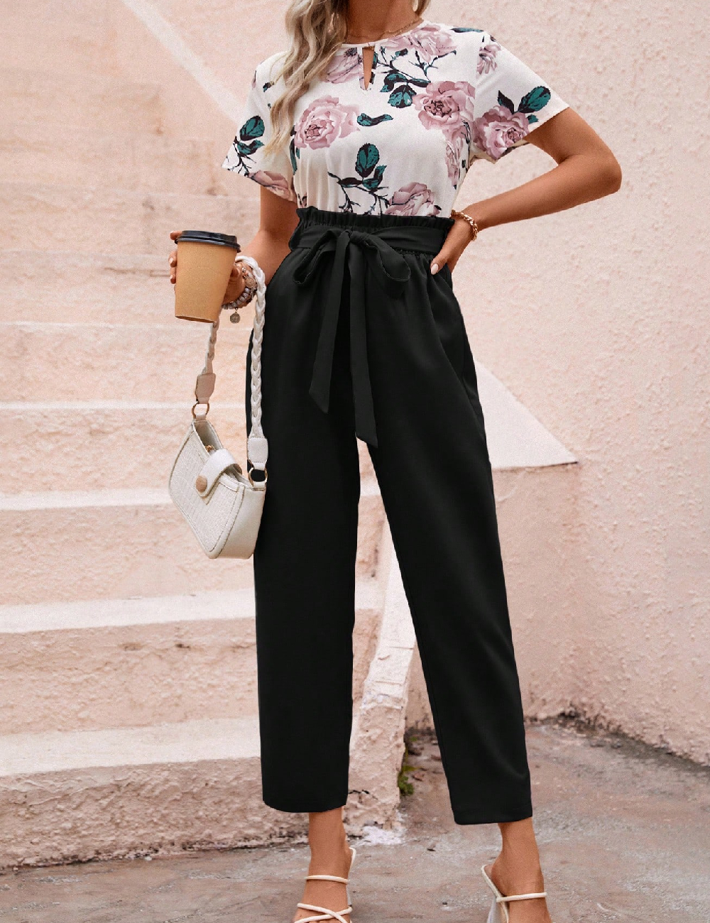 Compleu Emery Rose, negru/roz