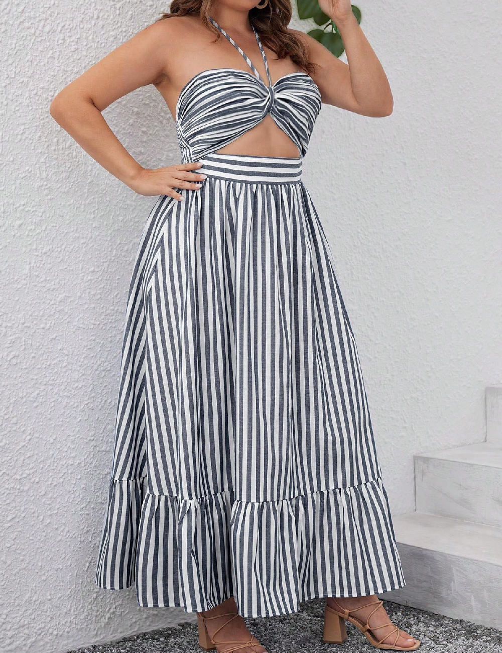 Rochie lunga SHEIN CURVE, gri