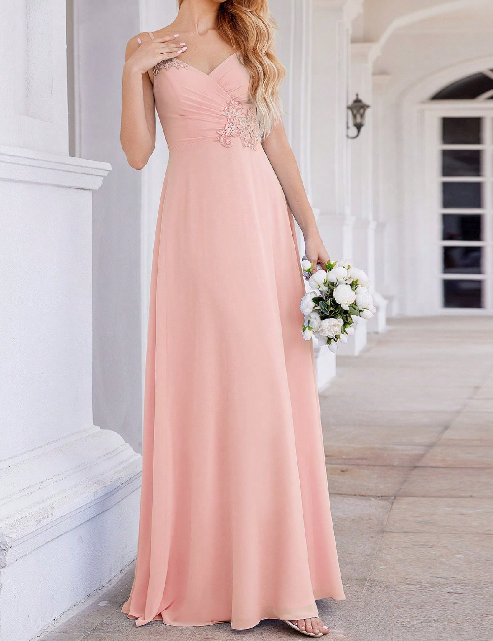 Rochie lunga Ever-Pretty, roz