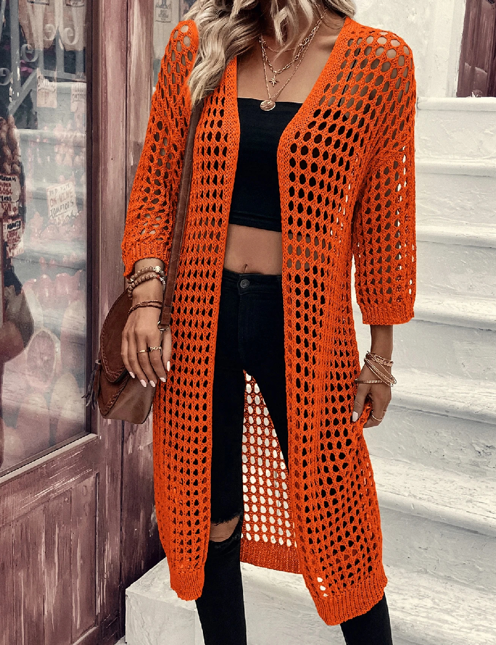 Kimono SHEIN, portocaliu