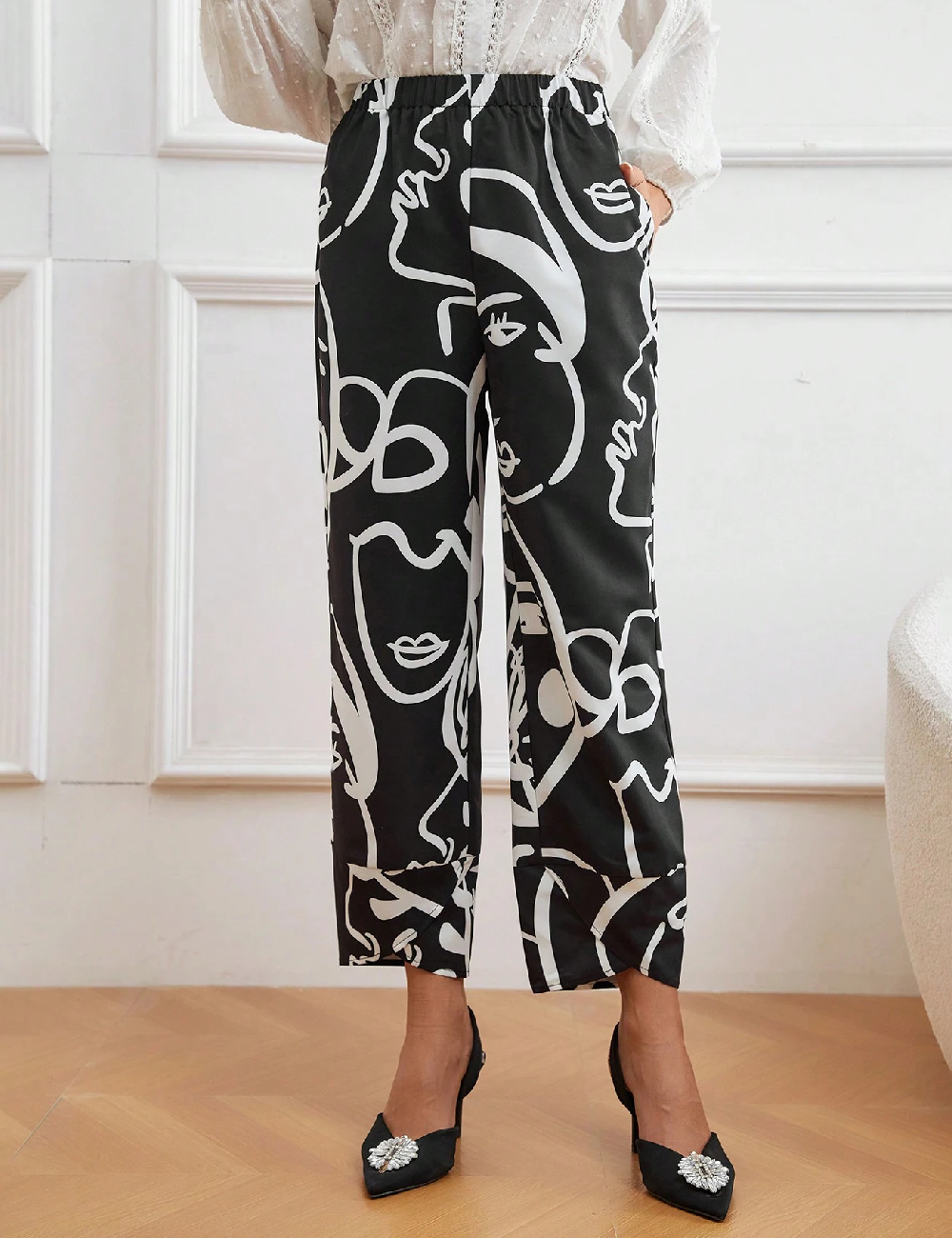 Pantaloni Emery Rose, negru