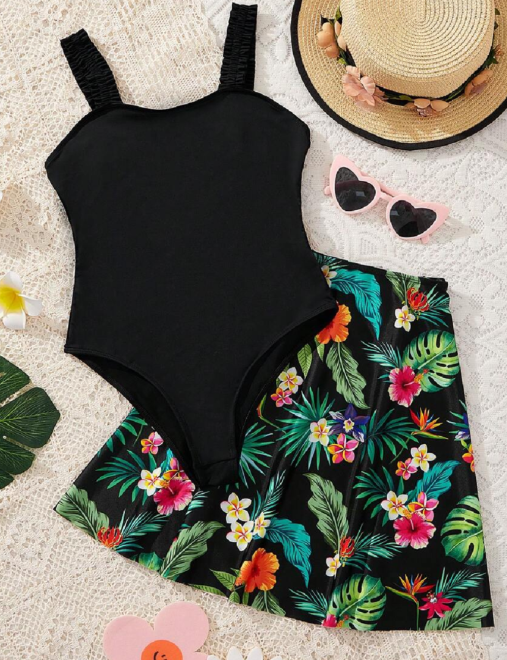 Costum de baie Shein Kids, negru