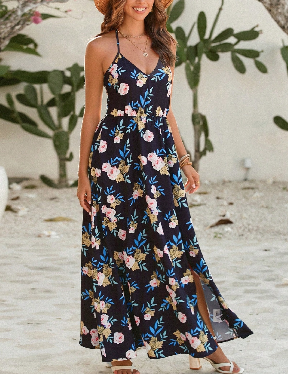 Rochie lunga SHEIN, floral print