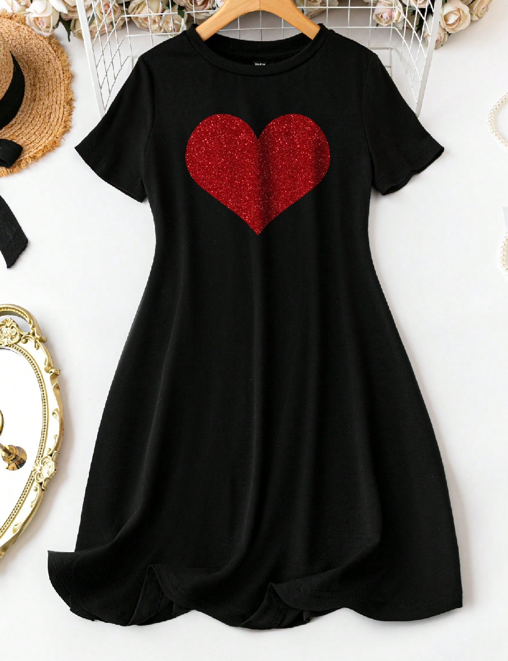 Rochie scurta SHEIN CURVE, negru