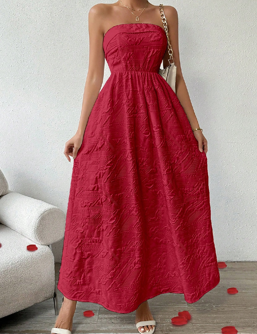 Rochie lunga SHEIN, rosu