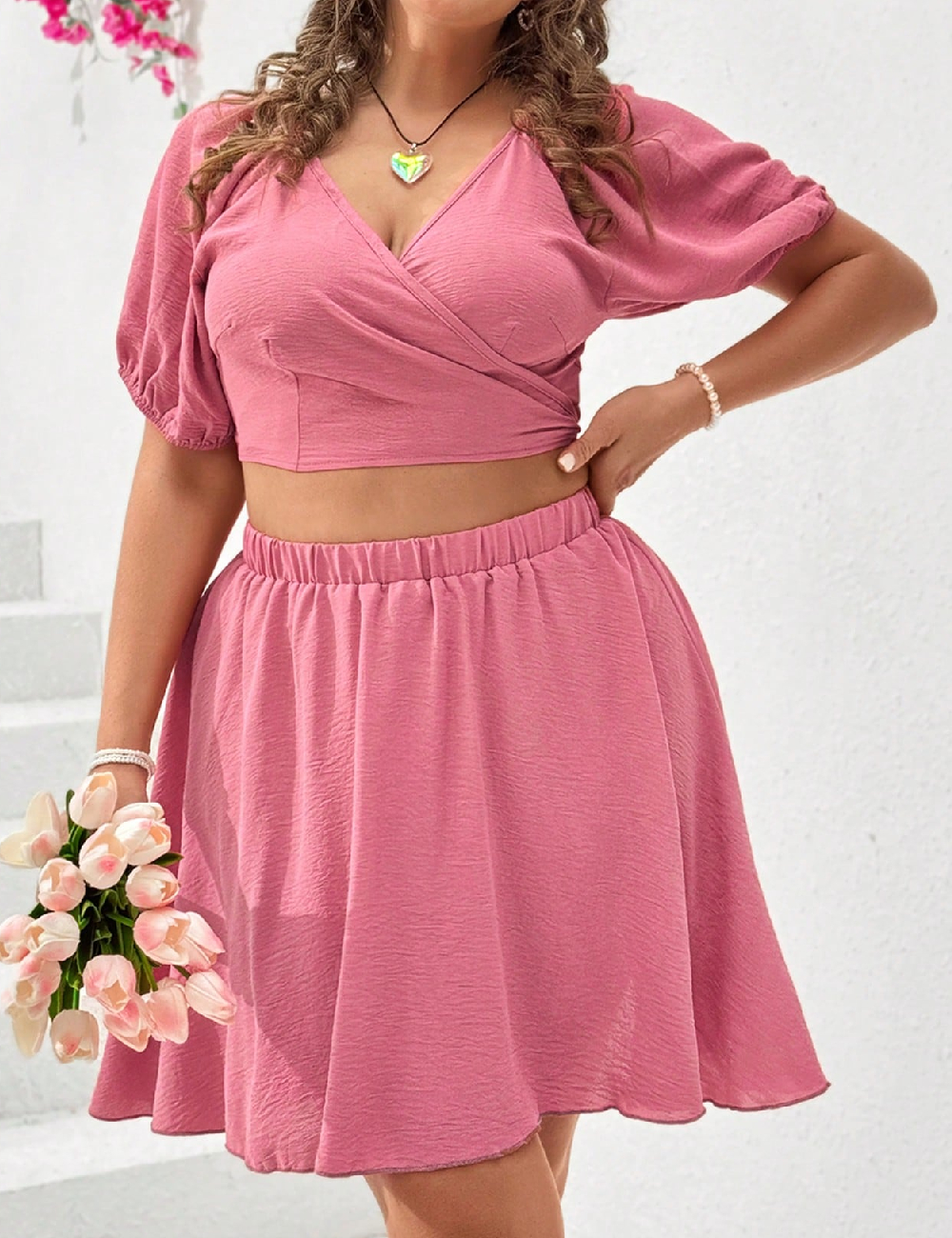 Compleu SHEIN CURVE, roz