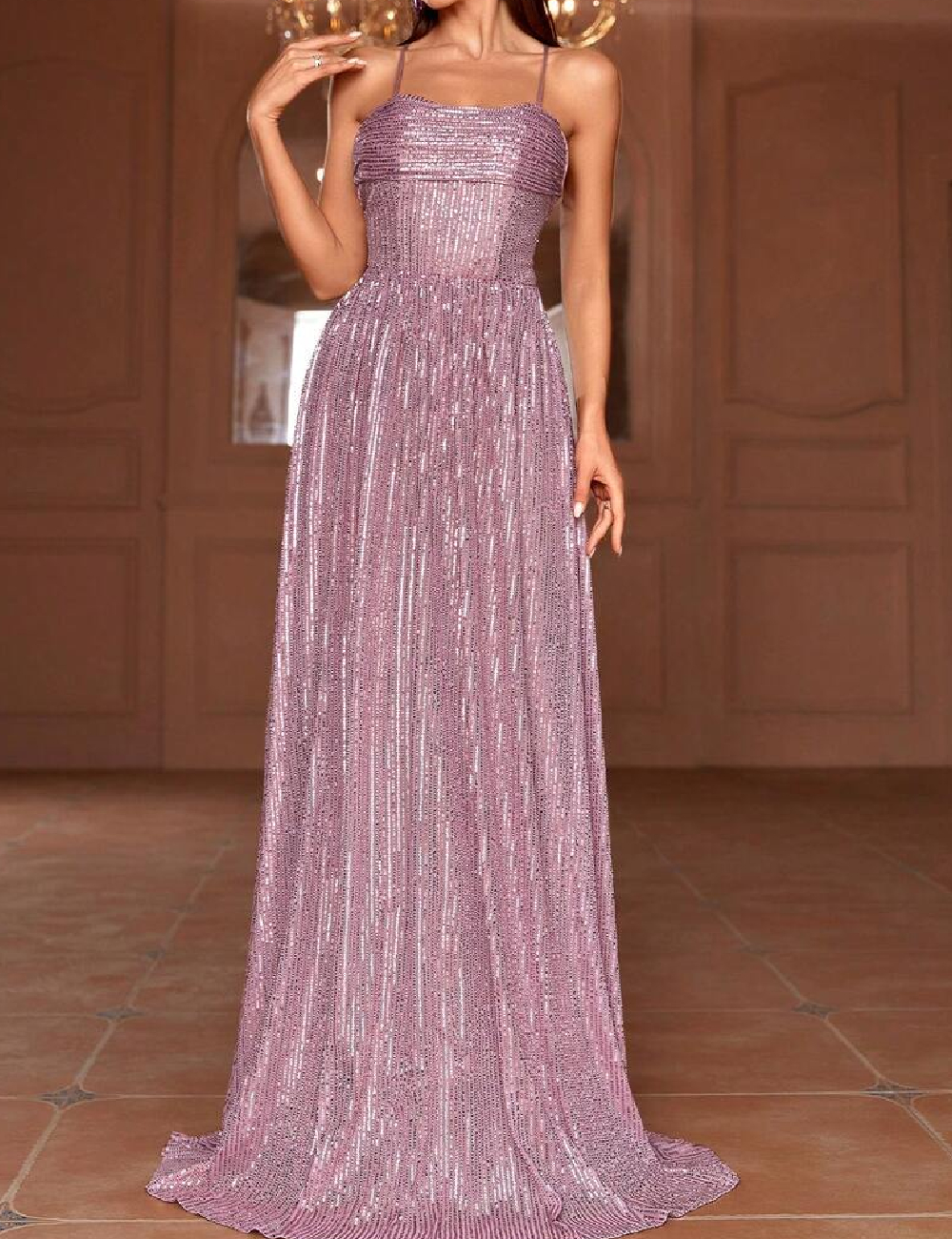 Rochie lunga Faeriesty, roz