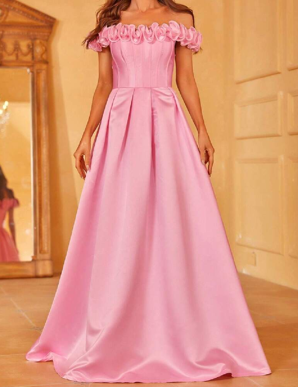 Rochie lunga Faeriesty, roz