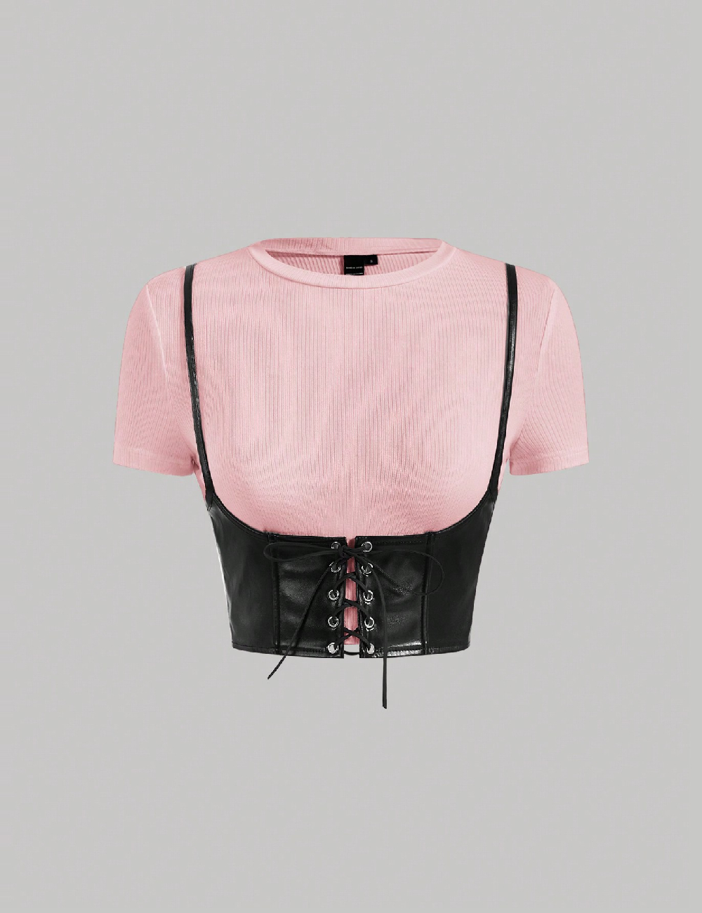 Top SHEIN, roz/negru