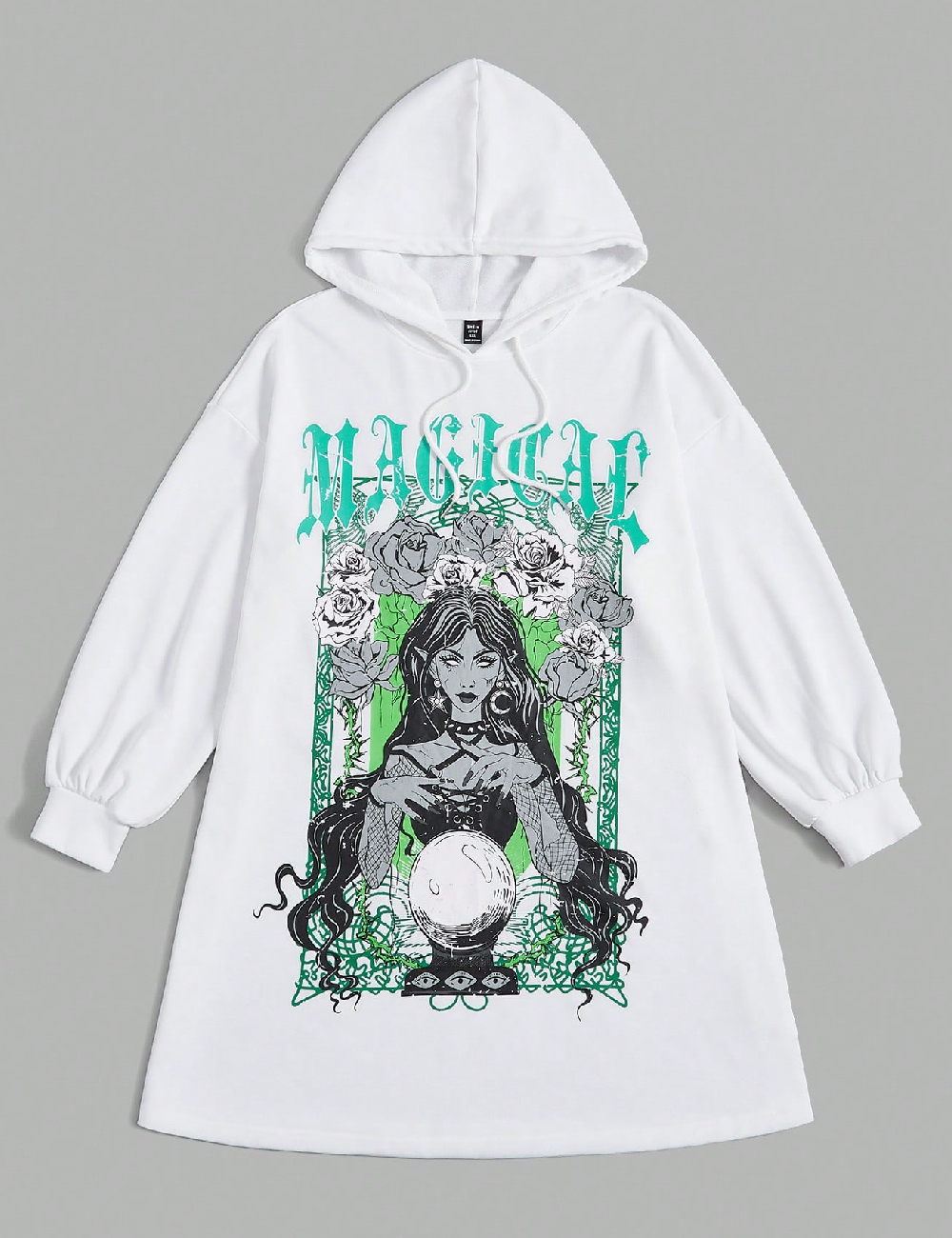 Hanorac SHEIN CURVE, alb