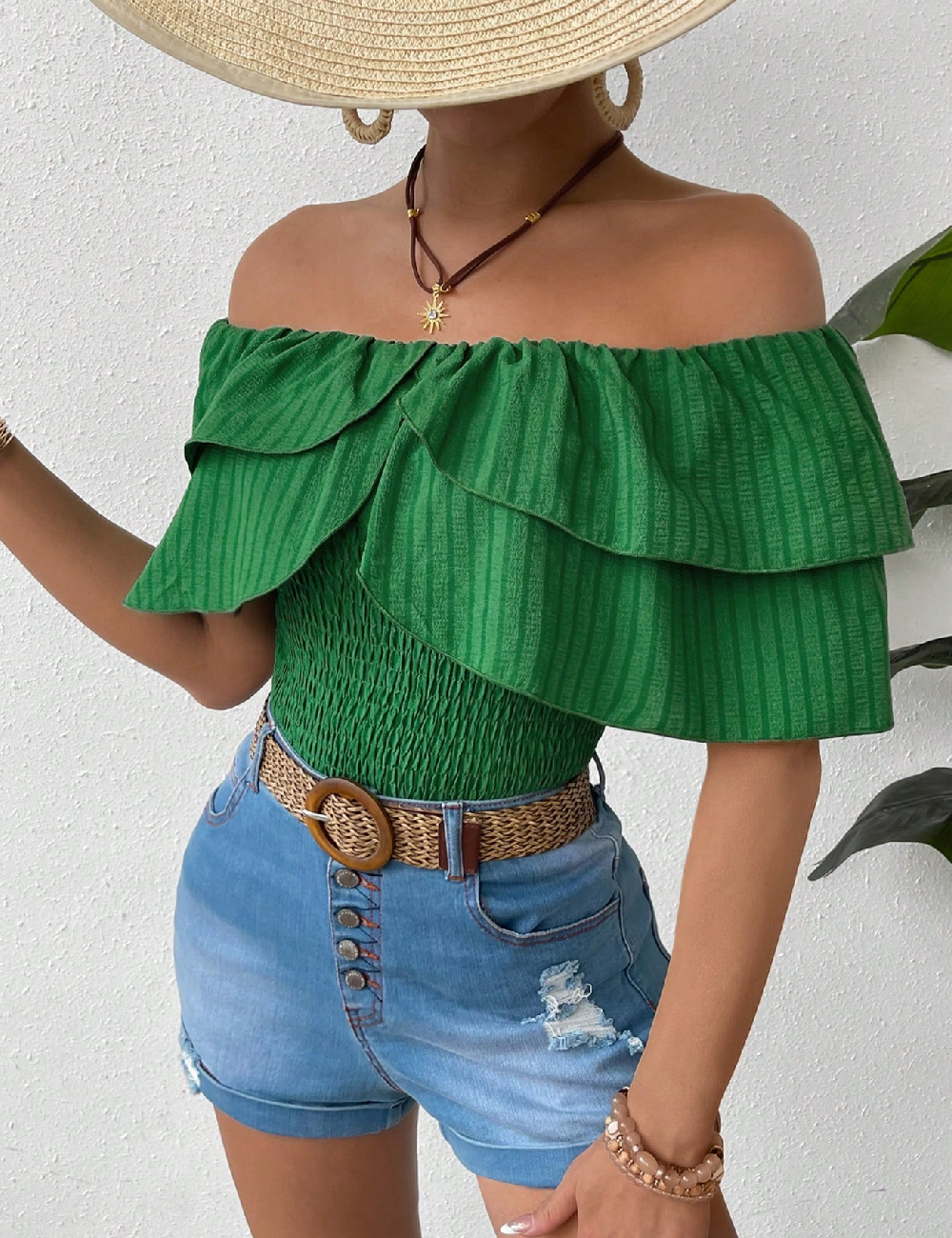 Top SHEIN, verde