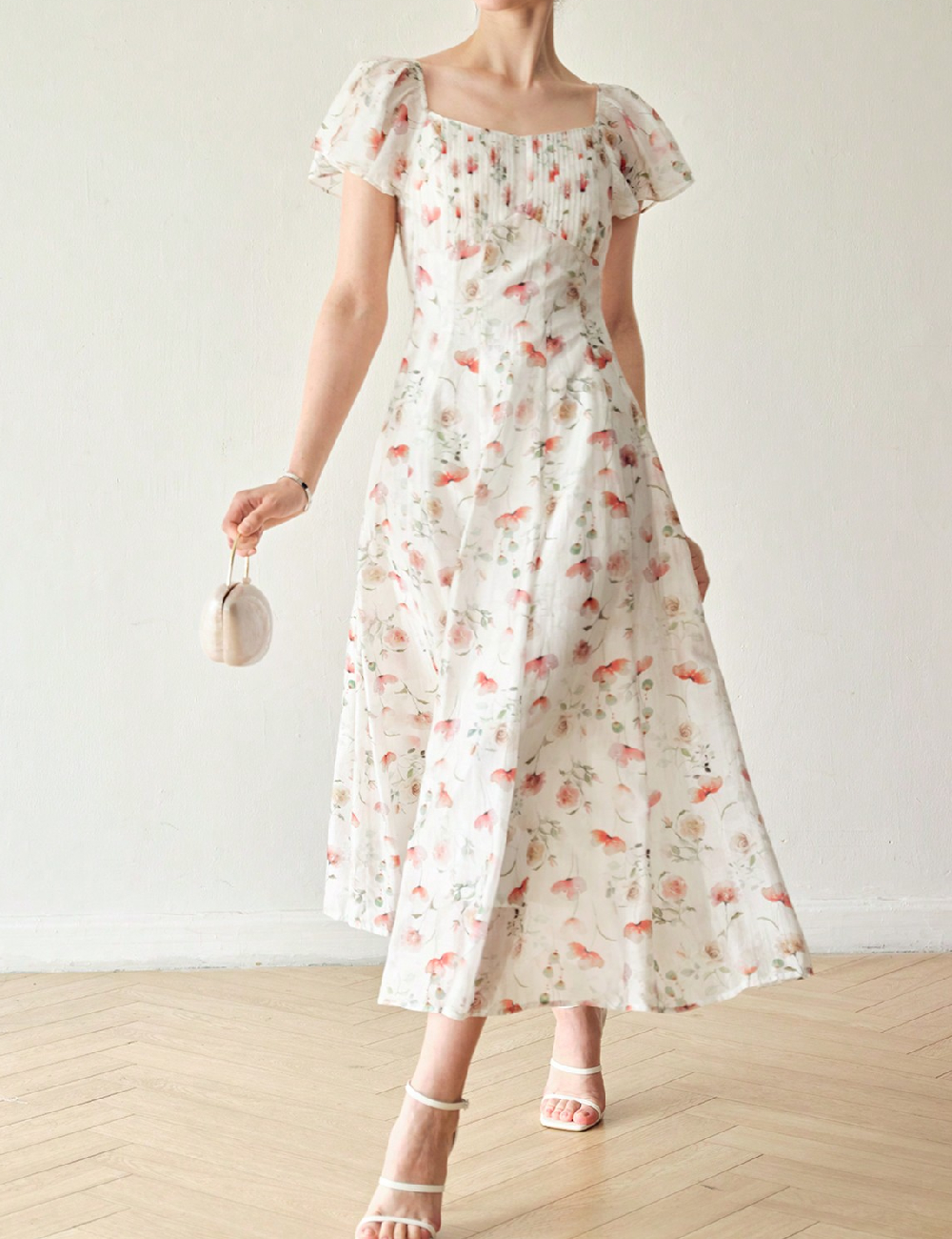 Rochie lunga MOTF, alb