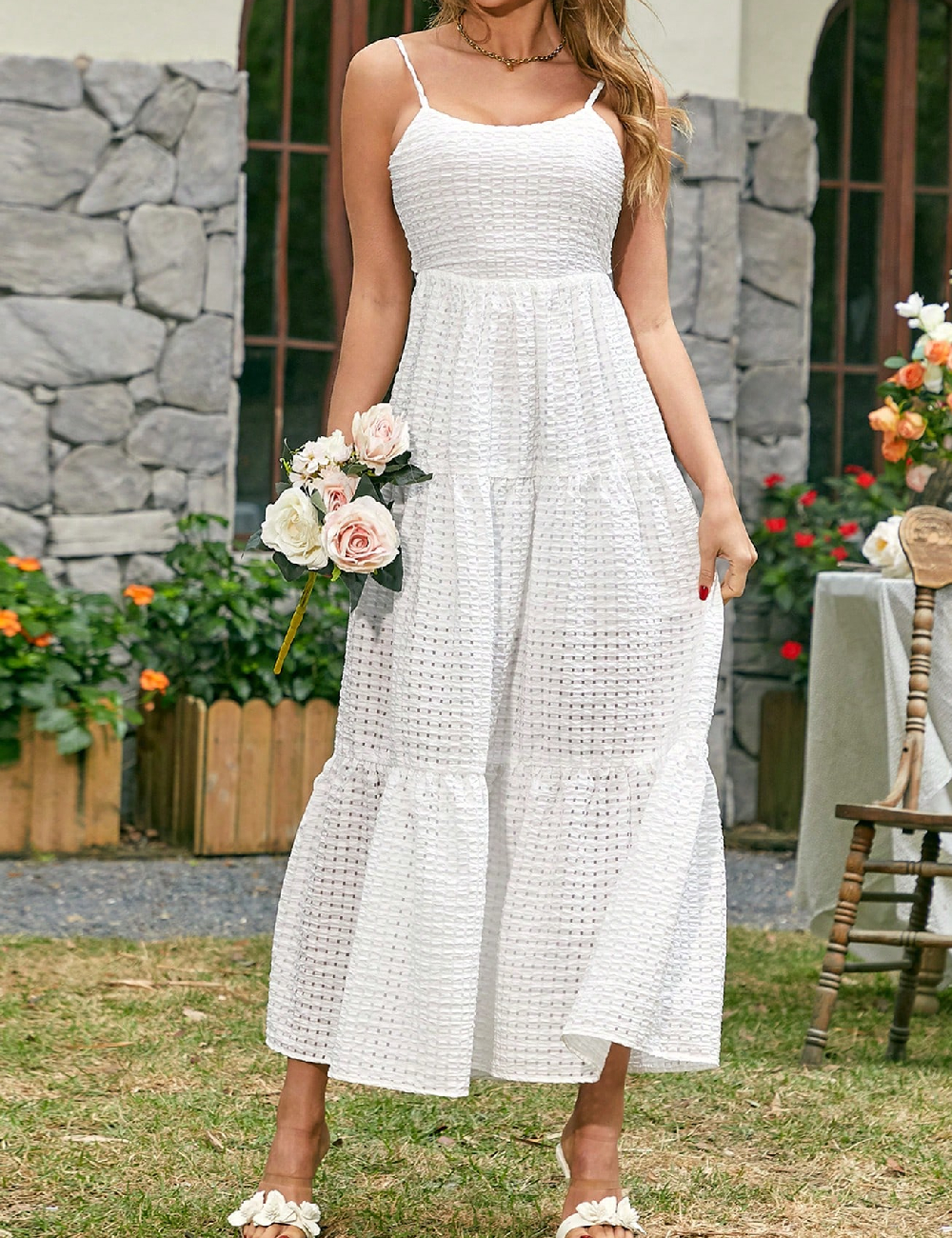 Rochie lunga SHEIN, alb