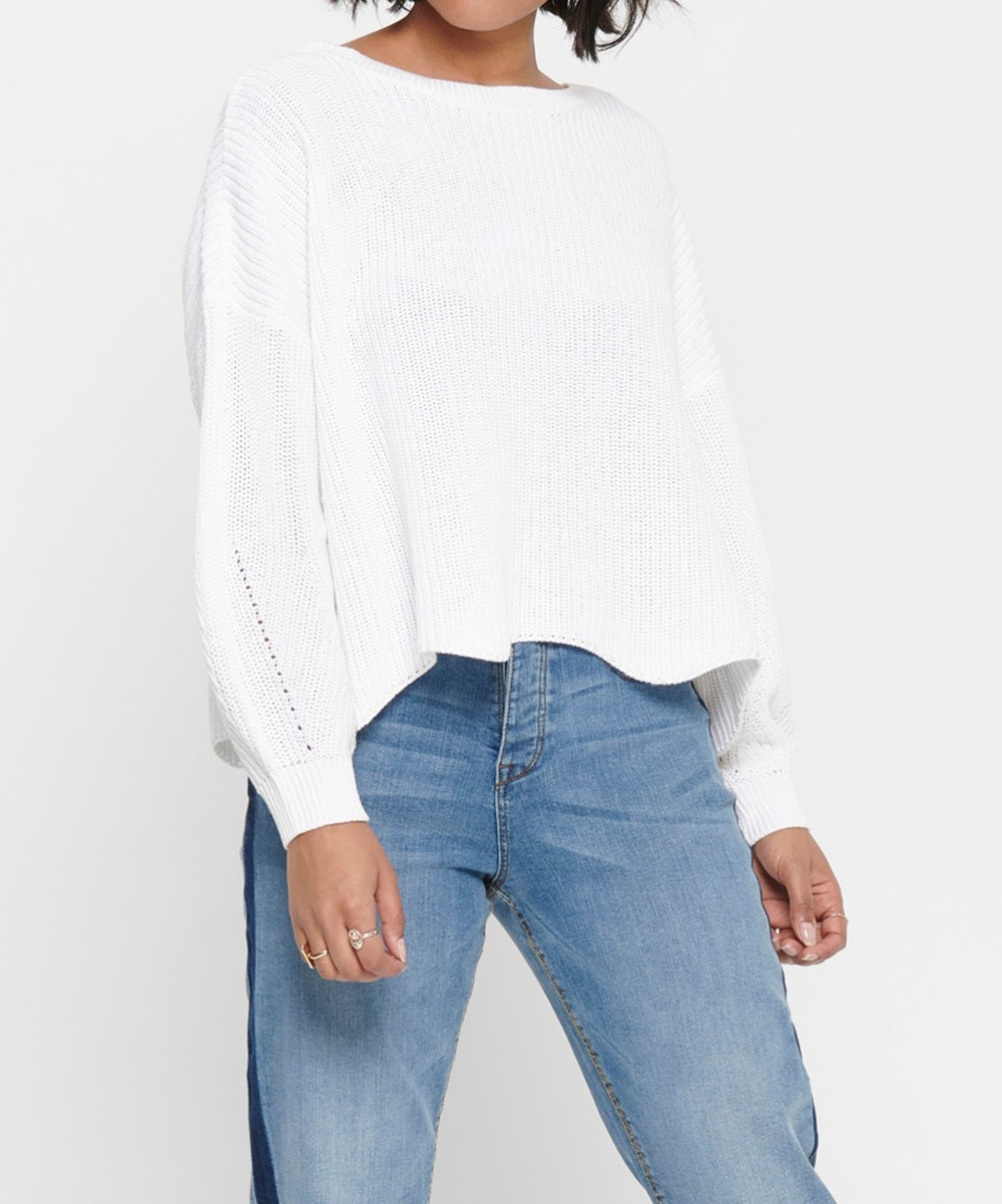 Pulover Only, alb, M