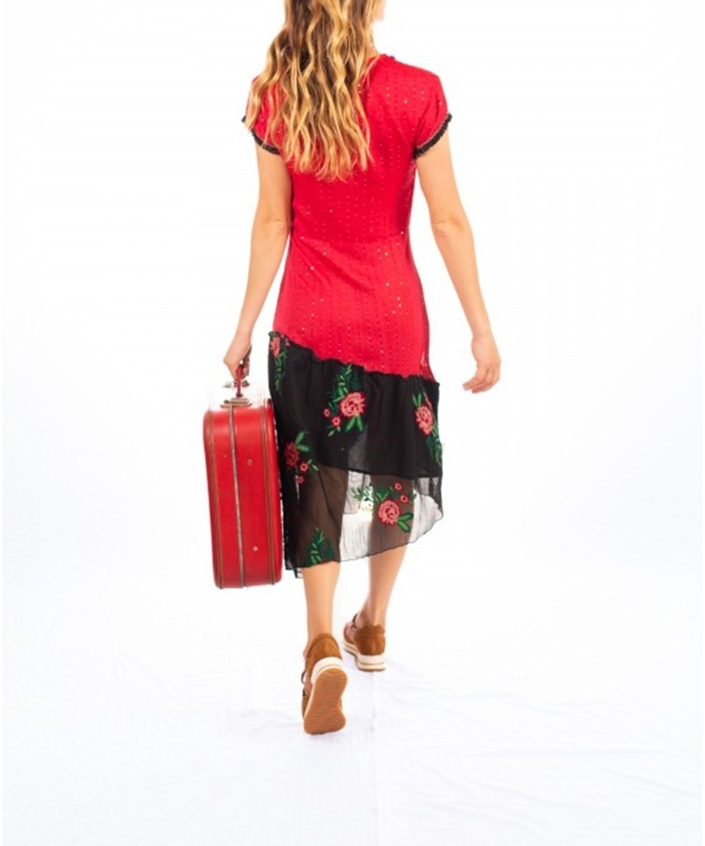 Rochie medie Savage Culture, rosu - 1 | YEO