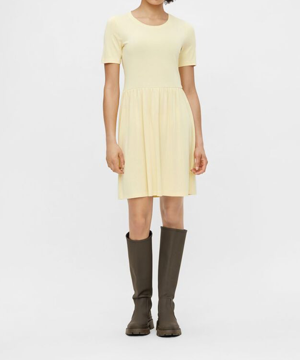 Rochie scurta Pieces, galben