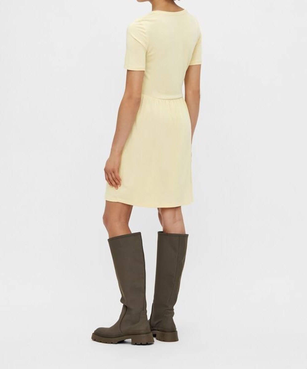 Rochie scurta Pieces, galben - 1 | YEO