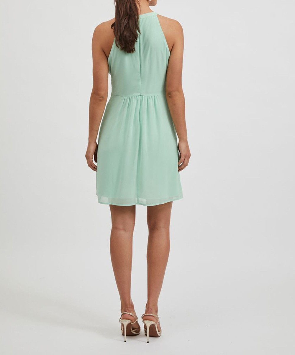 Rochie scurta Vila, verde - 1 | YEO