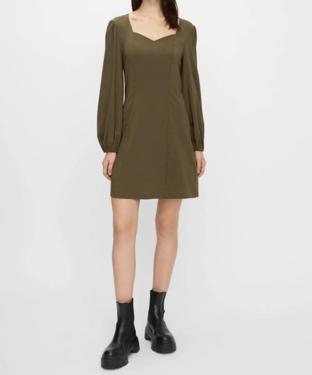 Rochie Pieces, verde, XS