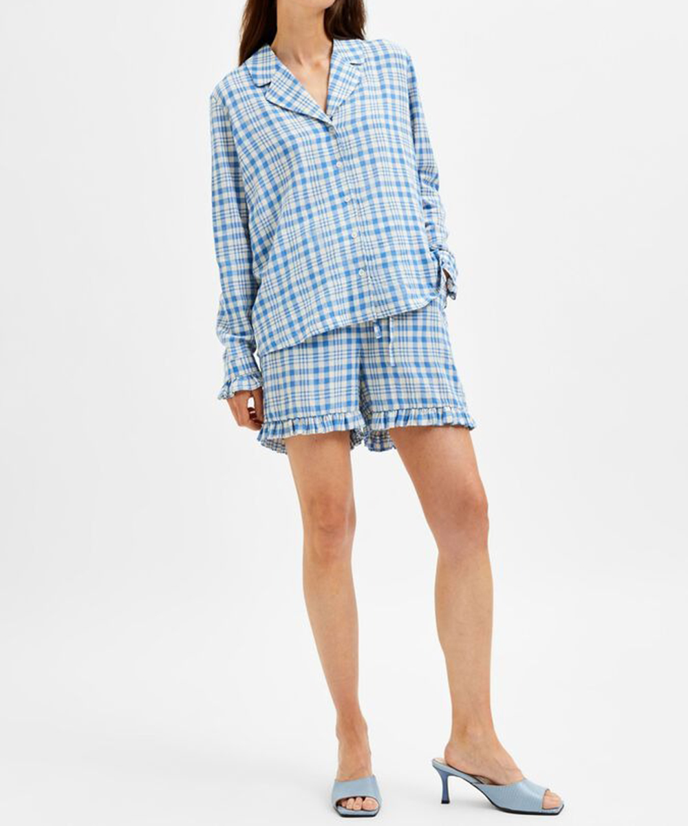 Pantaloni scurti Selected Femme, albastru, 38
