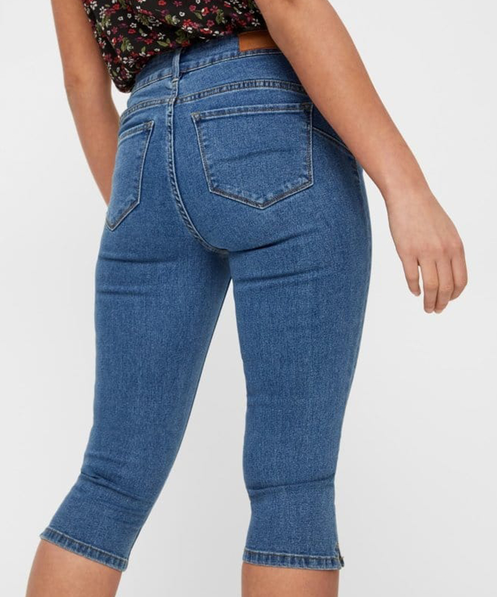 Pantaloni trei sferturi Vero Moda, albastru, M - 1 | YEO