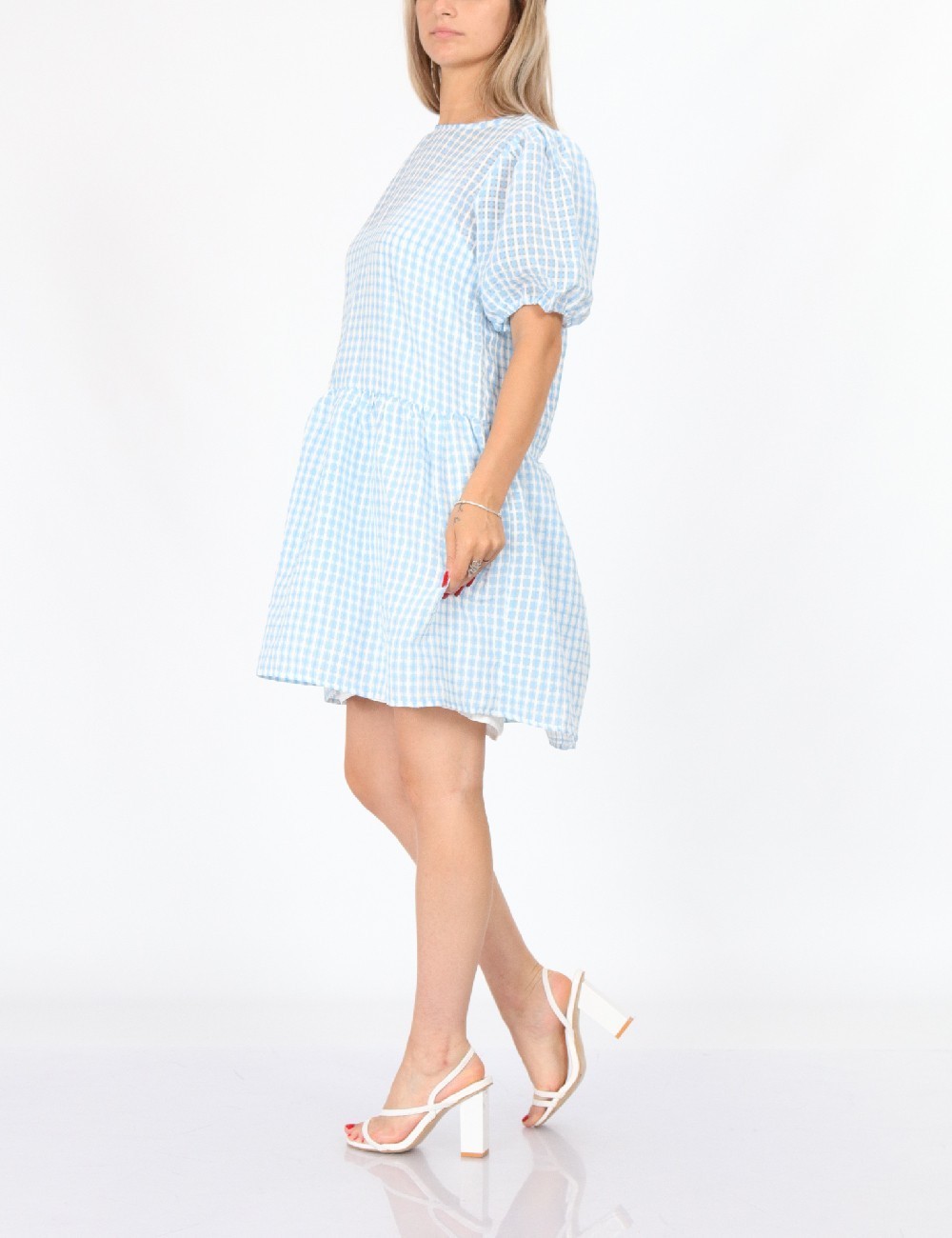 Rochie scurta Pieces, albastru, S