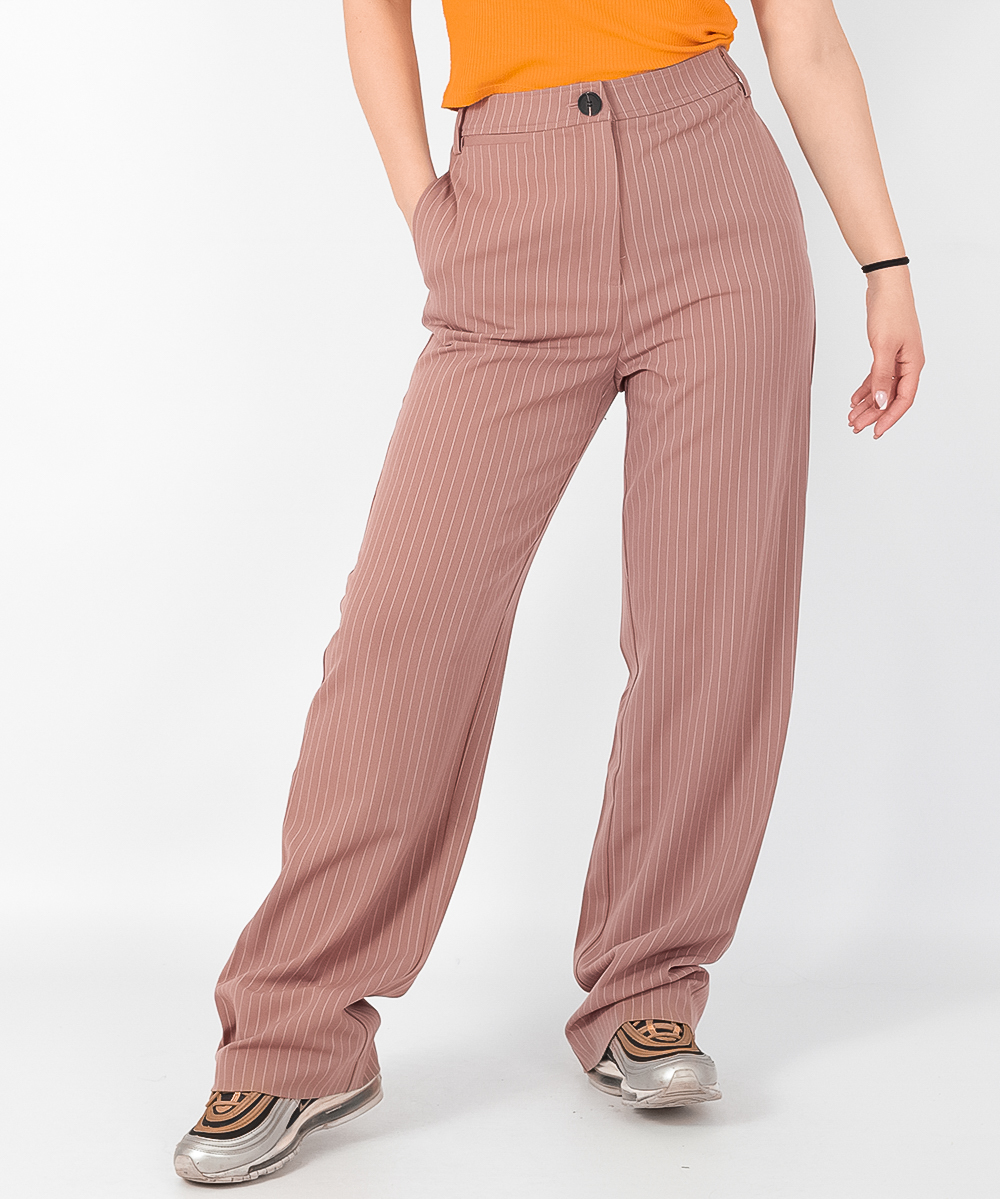 Pantaloni Only, roz pudra, 38/32
