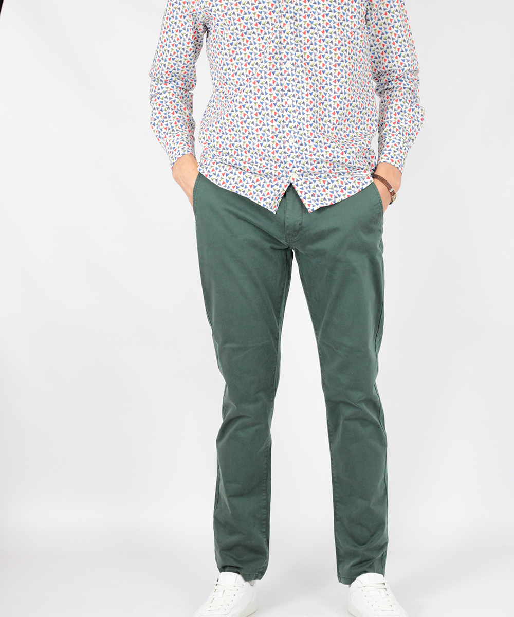 Pantaloni N.Z.A NEW ZEALAND AUCKLAND, verde inchis, W29/L34