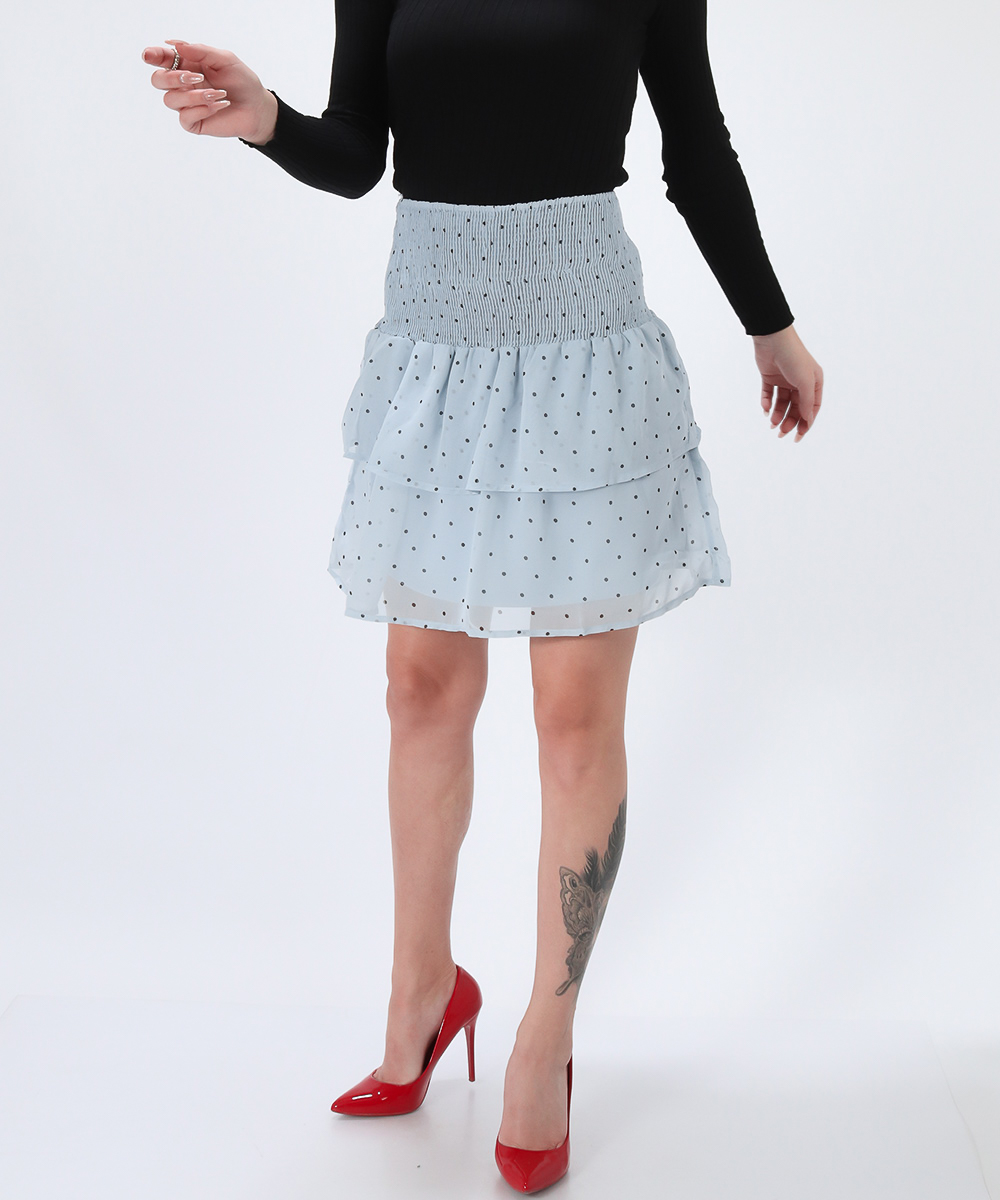 Fusta Pieces, albastru, XS