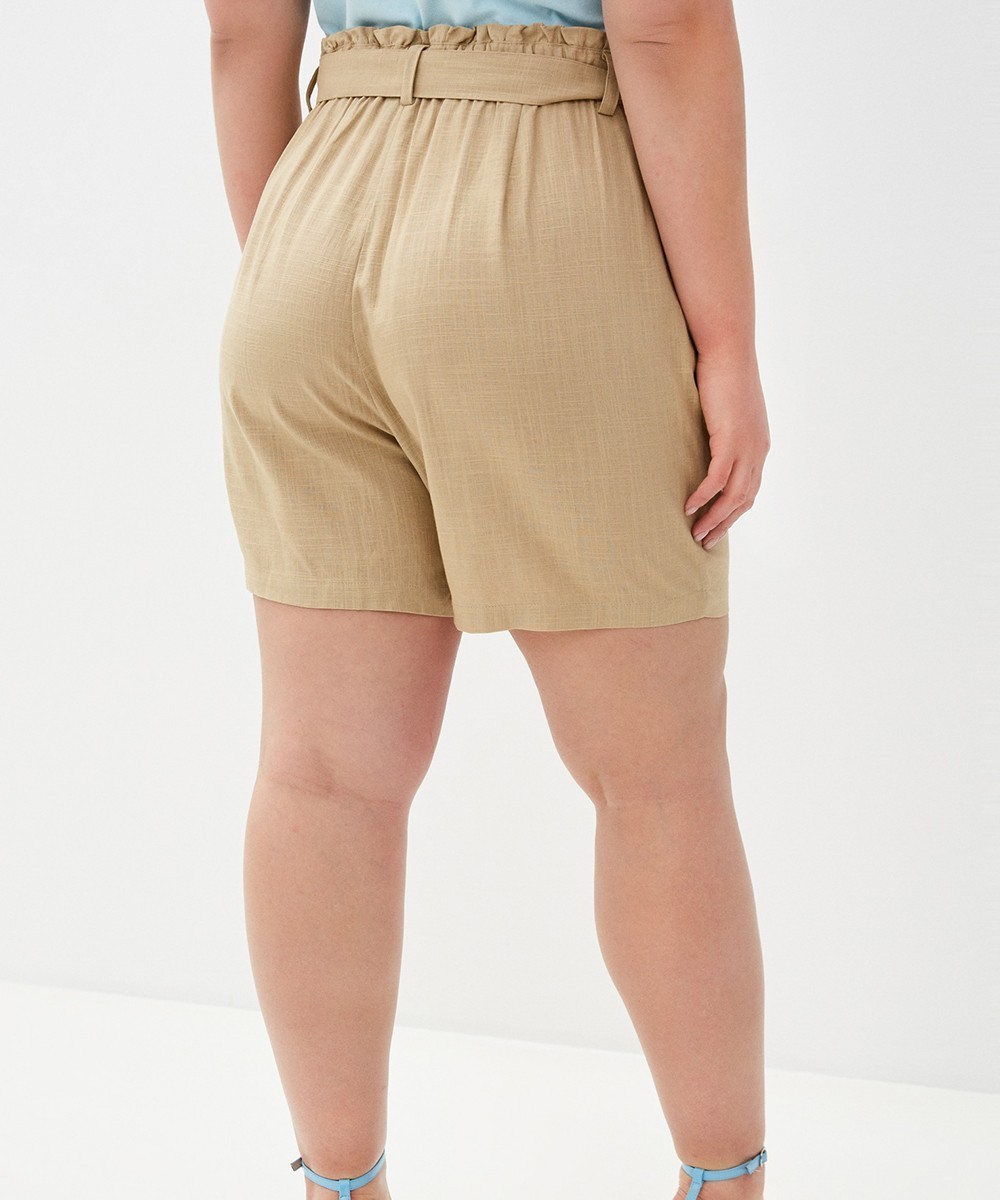 Pantaloni scurti Vero Moda Curve, crem, 50 - 1 | YEO
