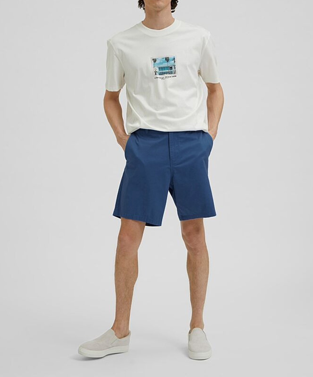 Pantaloni scurti Selected, albastru, L
