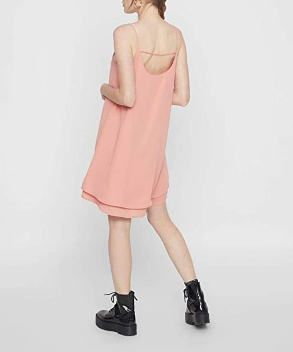 Rochie scurta Pieces, roz nude, XS - 1 | YEO