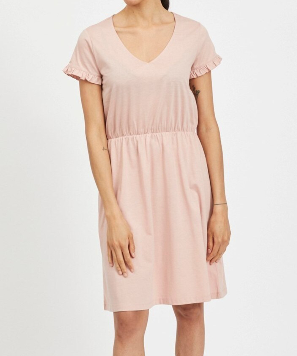 Rochie scurta Vila, roz, S