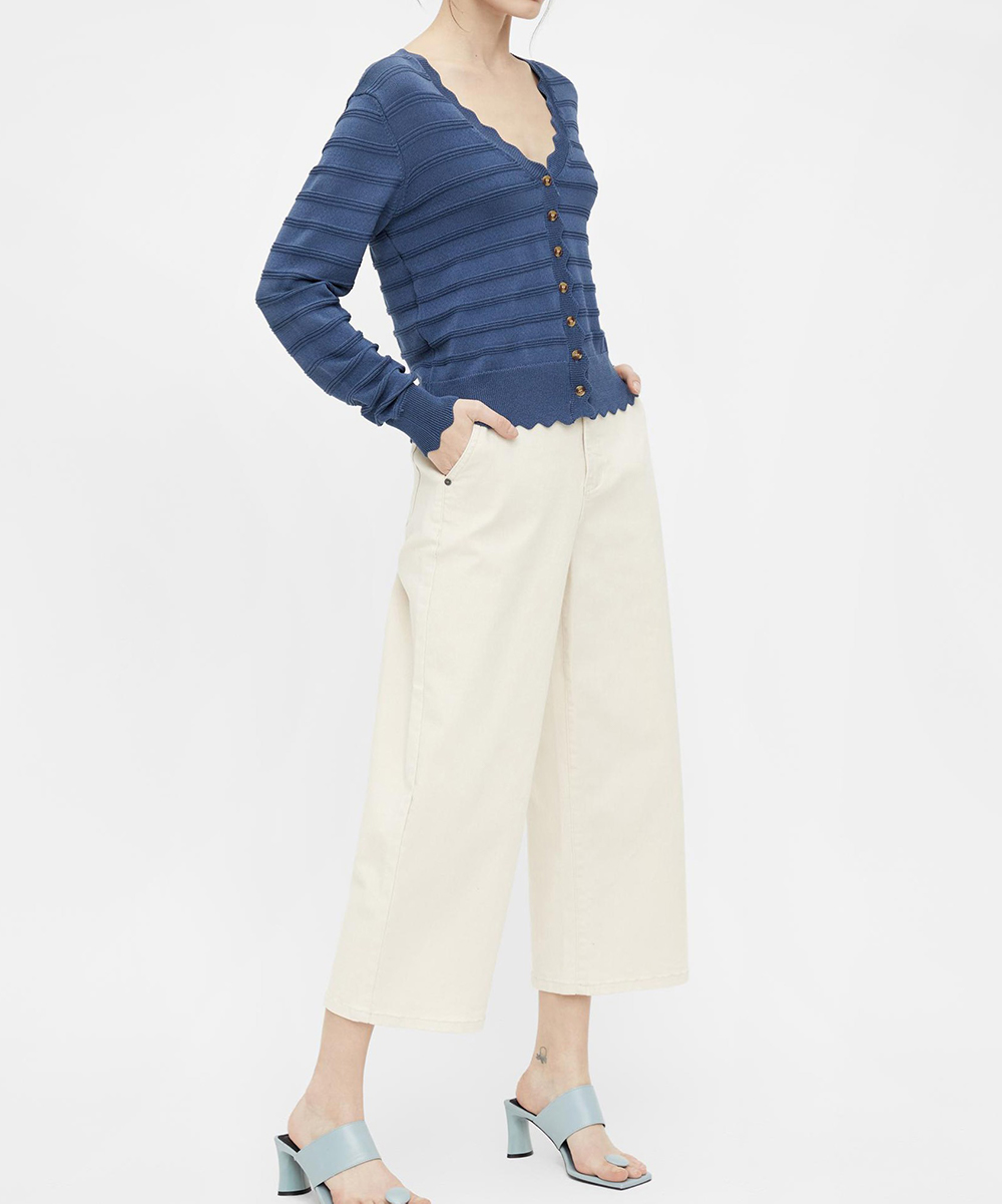 Pantaloni Object, crem, XS