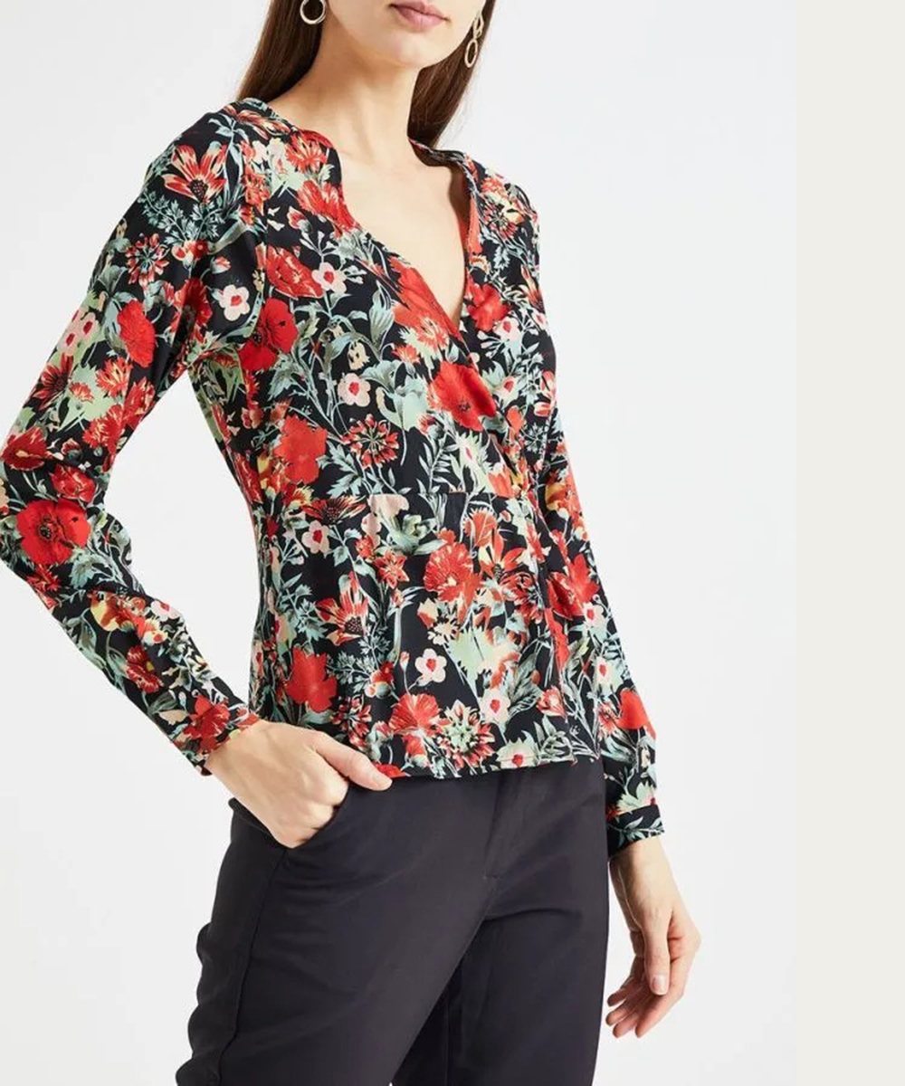 Bluza Pieces, floral, XS