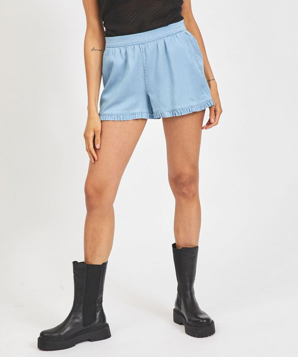 Pantaloni scurti Vila, bleu, 38