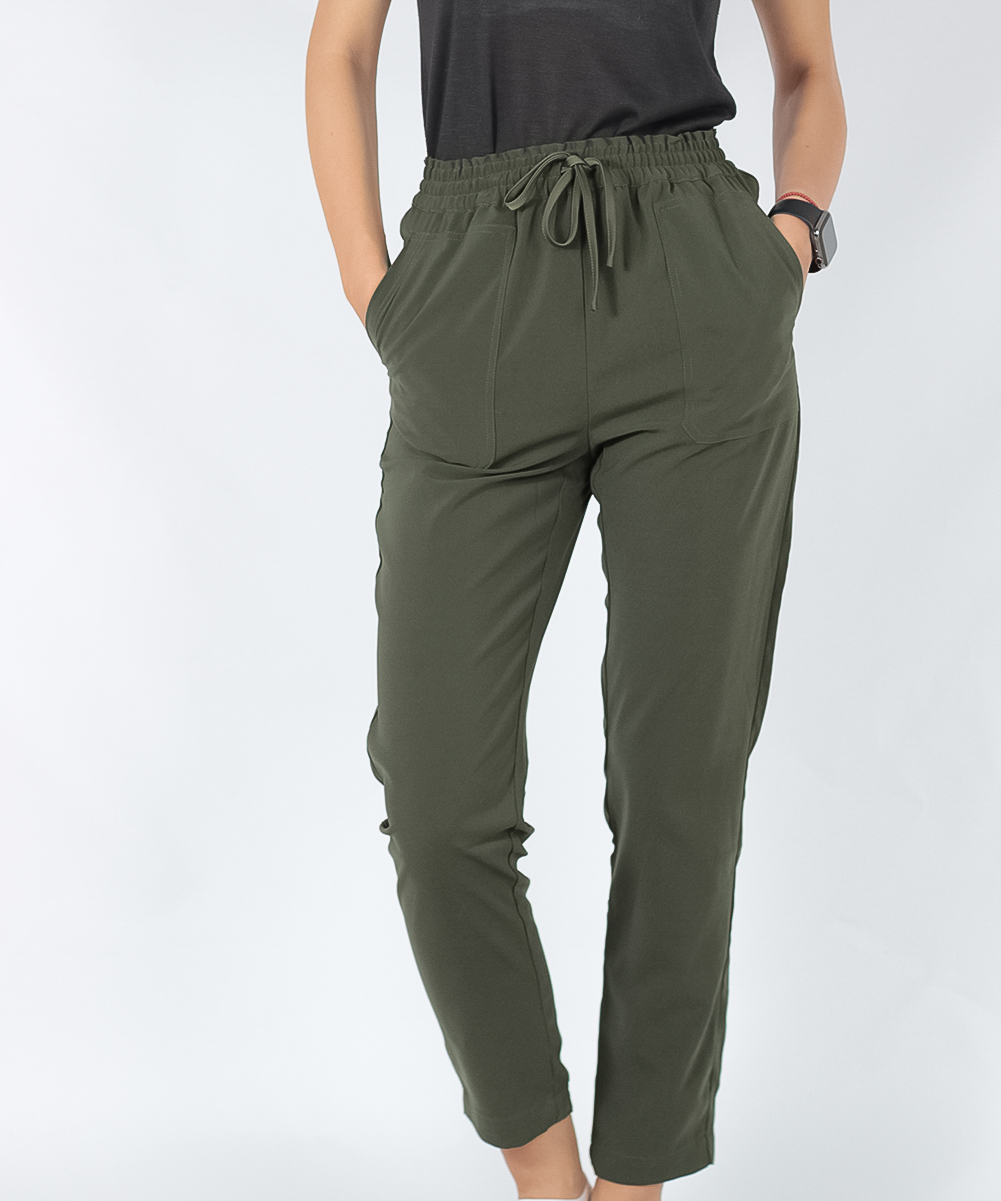 Pantaloni Object, verde, 34