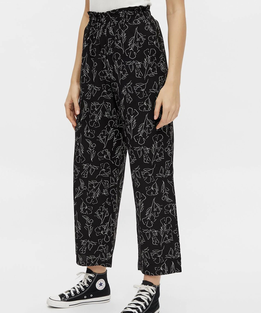 Pantaloni Pieces, negru, XS