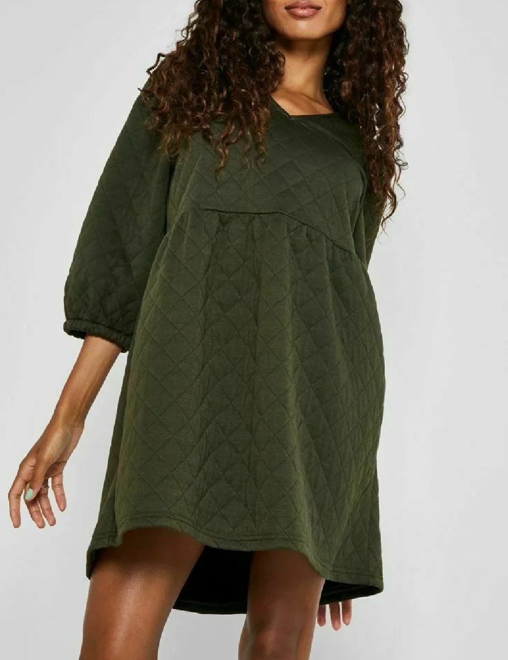 Rochie scurta Noisy May, kaki, XL