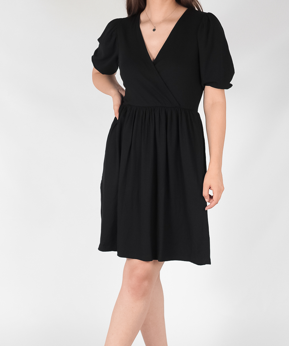 Rochie scurta Object, negru, XS
