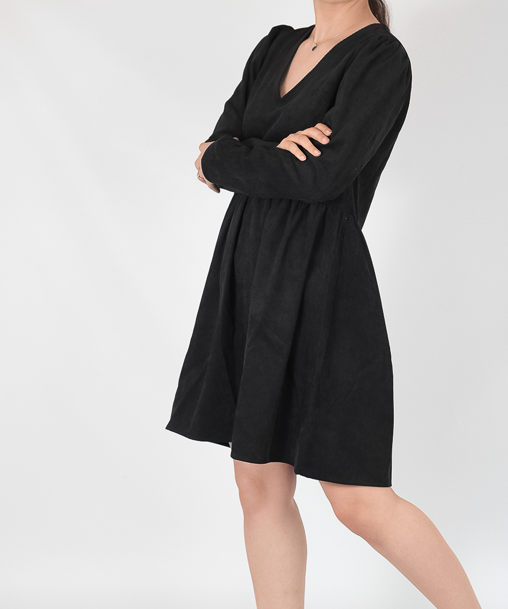 Rochie scurta Pieces, negru, XS