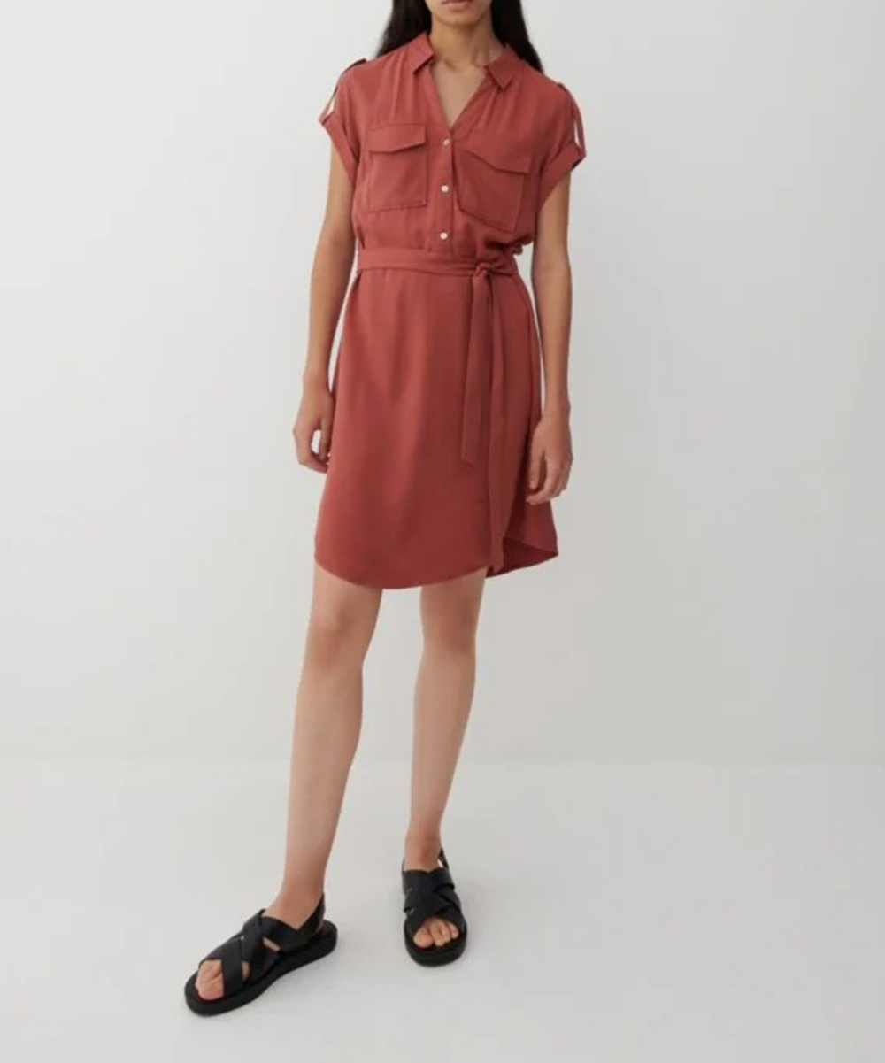 Rochie scurta Reserved, caramiziu, 46