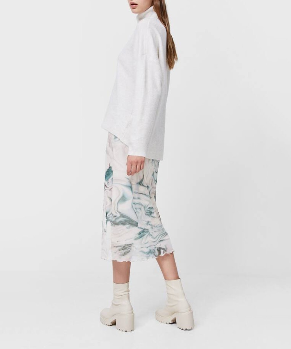 Fusta Stradivarius, crem, XS - 1 | YEO